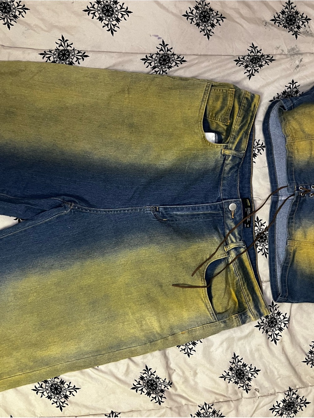 Women’s Ombre Yellow-Blue Jeans
